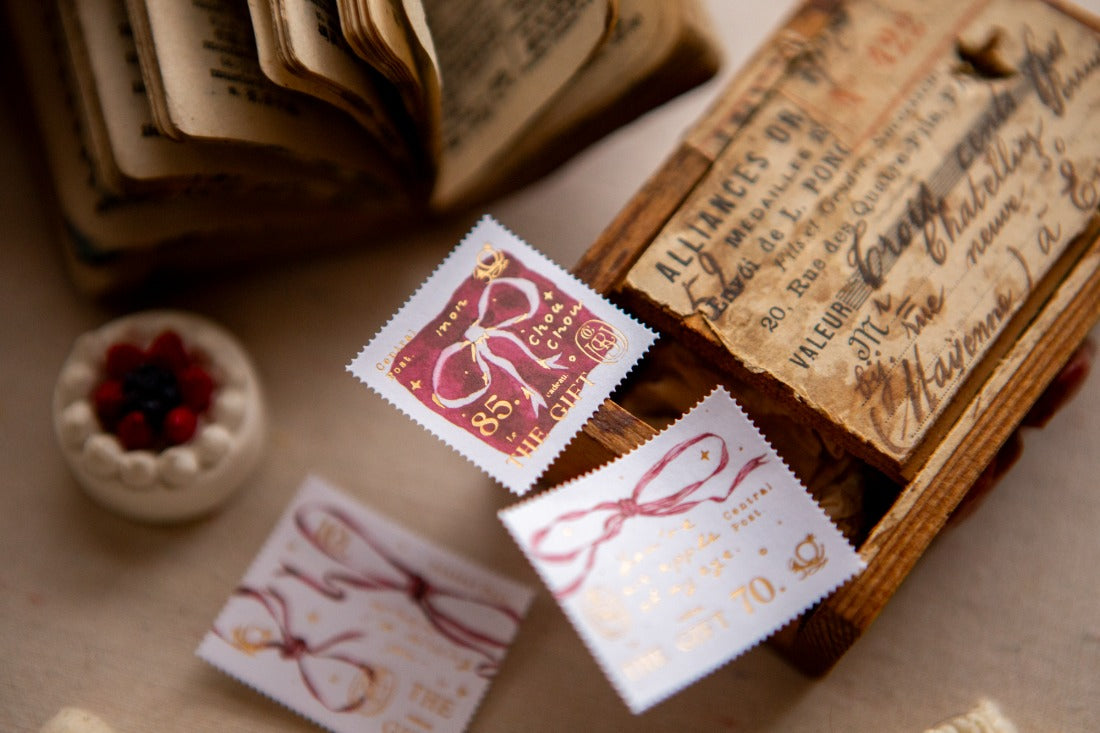 OURS - Ribbon Bow Stamp Sticker Sheet