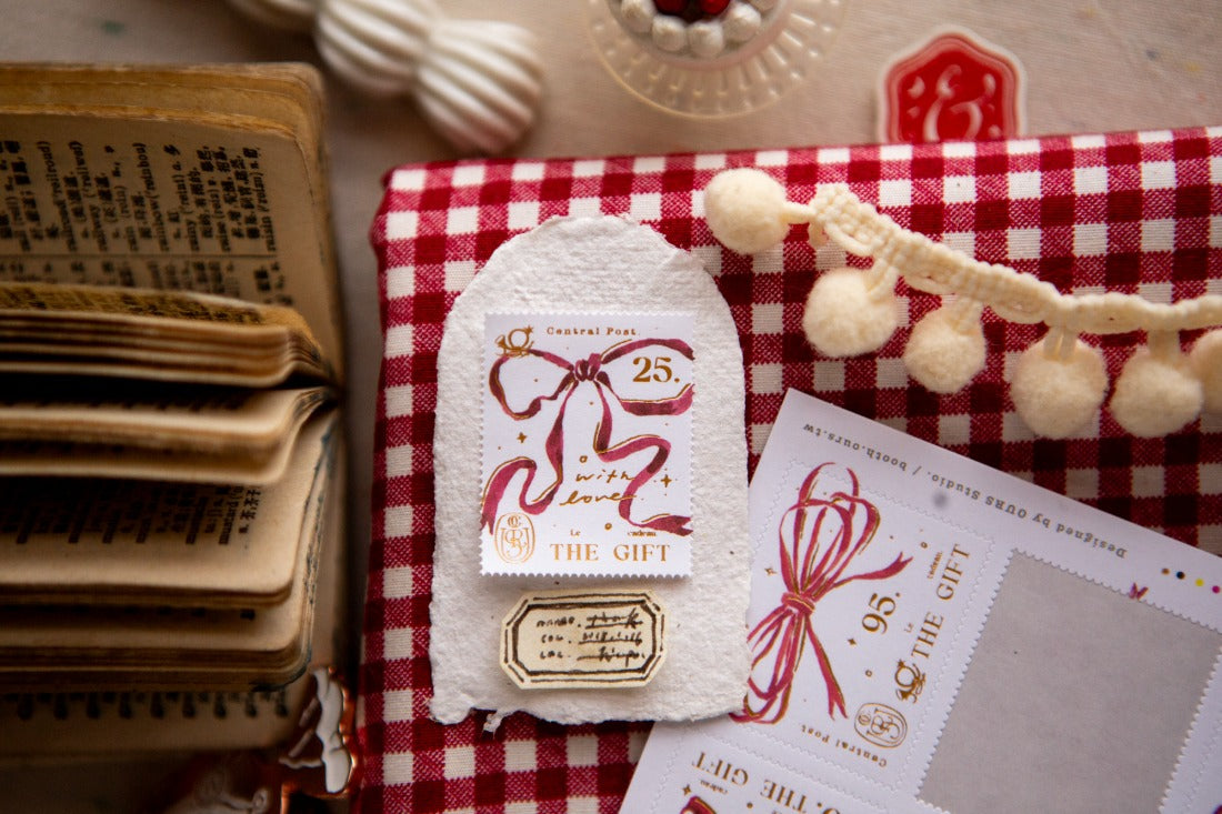 OURS - Ribbon Bow Stamp Sticker Sheet