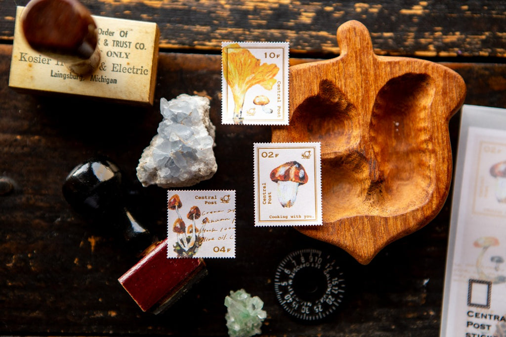 OURS - Mushroom Recipe Stamp Sticker Sheet