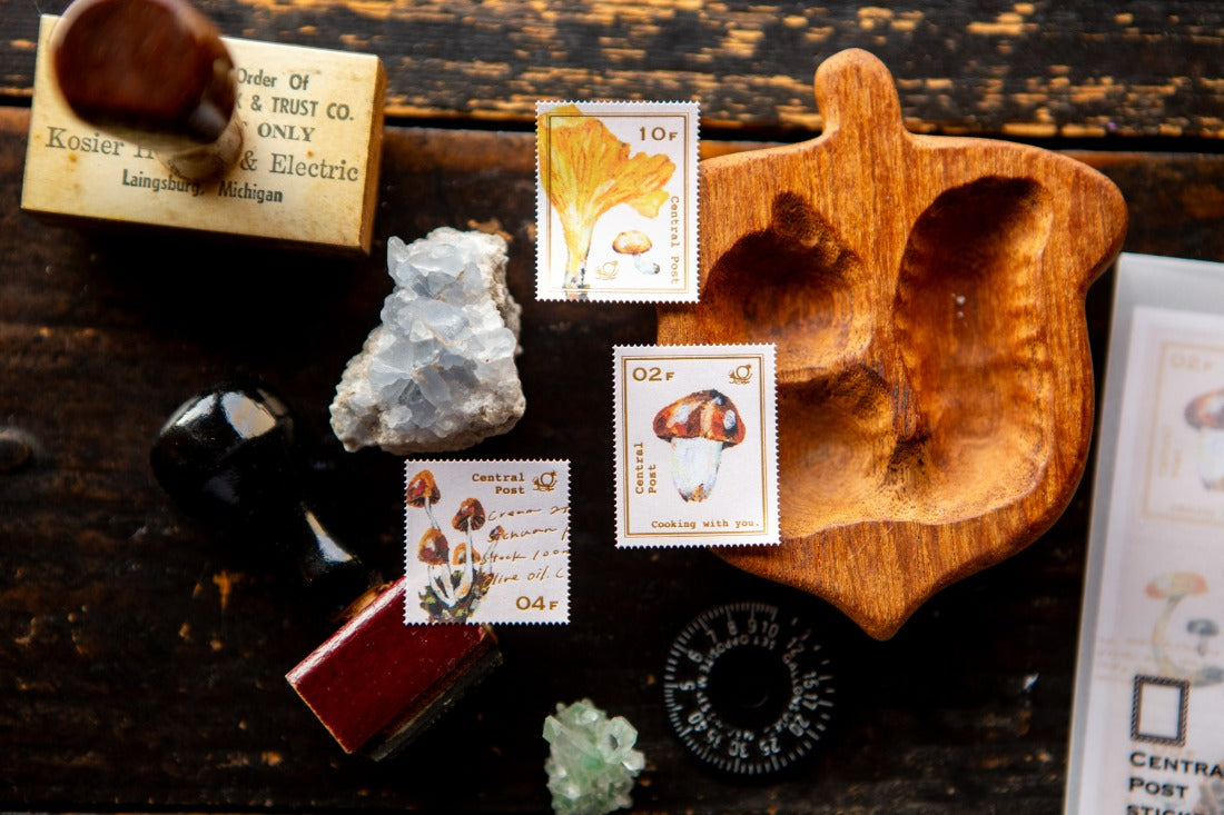 OURS - Mushroom Recipe Stamp Sticker Sheet