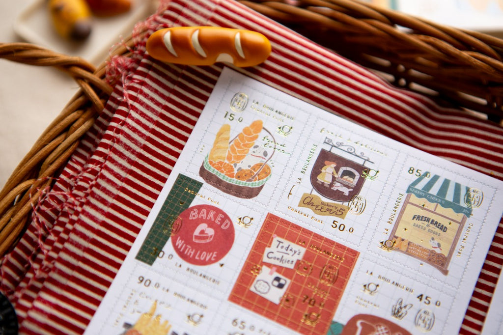 OURS - Bakery Cheers Stamp Sticker Sheet