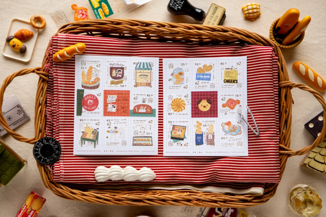 OURS - Bakery Cheers Stamp Sticker Sheet