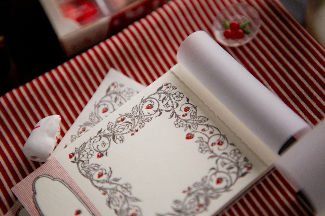 OURS - Frame of Strawberry Letterpress Book