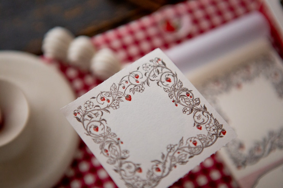OURS - Frame of Strawberry Letterpress Book