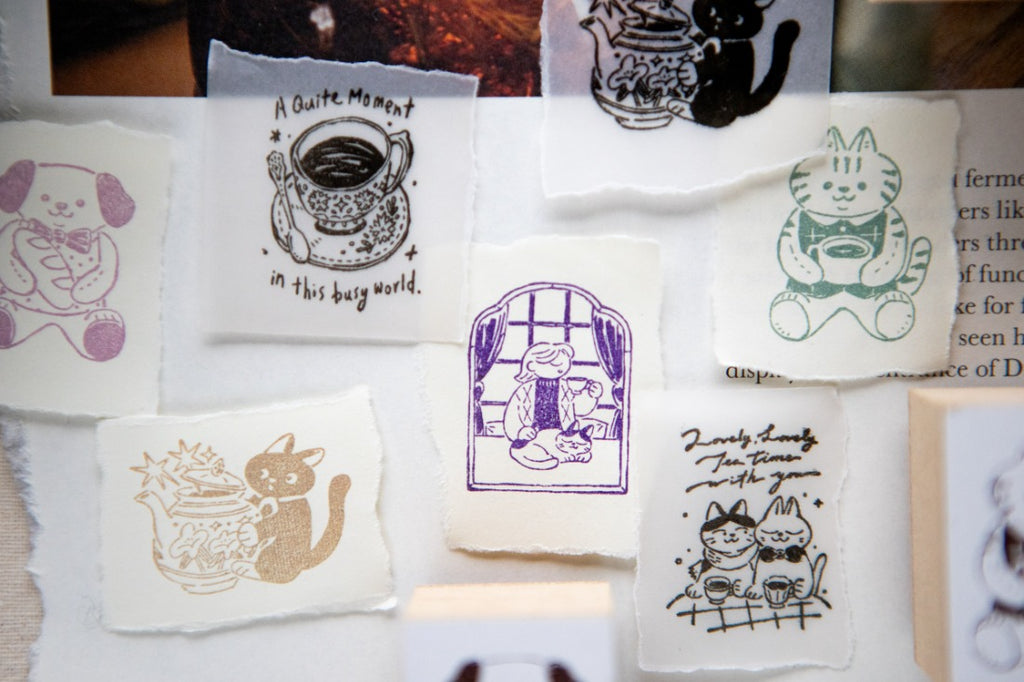 OURS - The Gift Cat Plushie Rubber Stamp