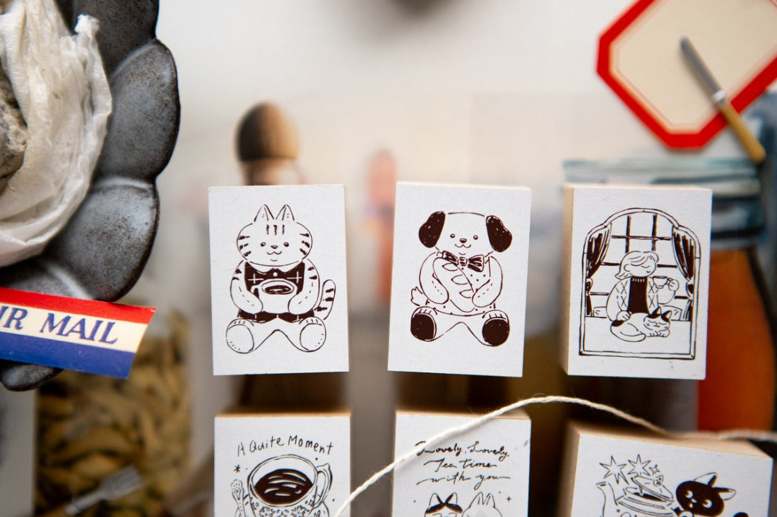 OURS - The Gift Cat Plushie Rubber Stamp