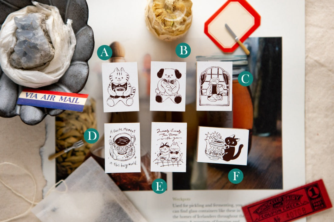 OURS - The Gift Cat Plushie Rubber Stamp