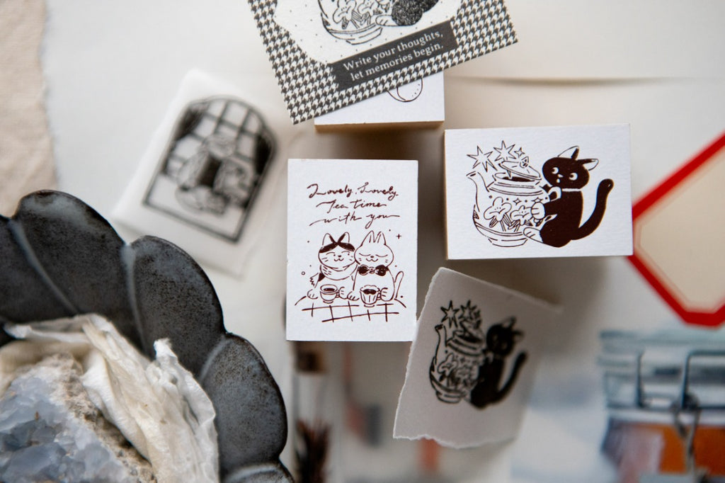 OURS - The Gift Cat Plushie Rubber Stamp
