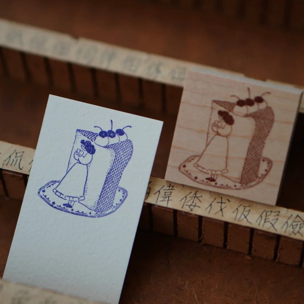 [Pre-Order] IvySnow - Cake Corner Reading Rubber Stamp