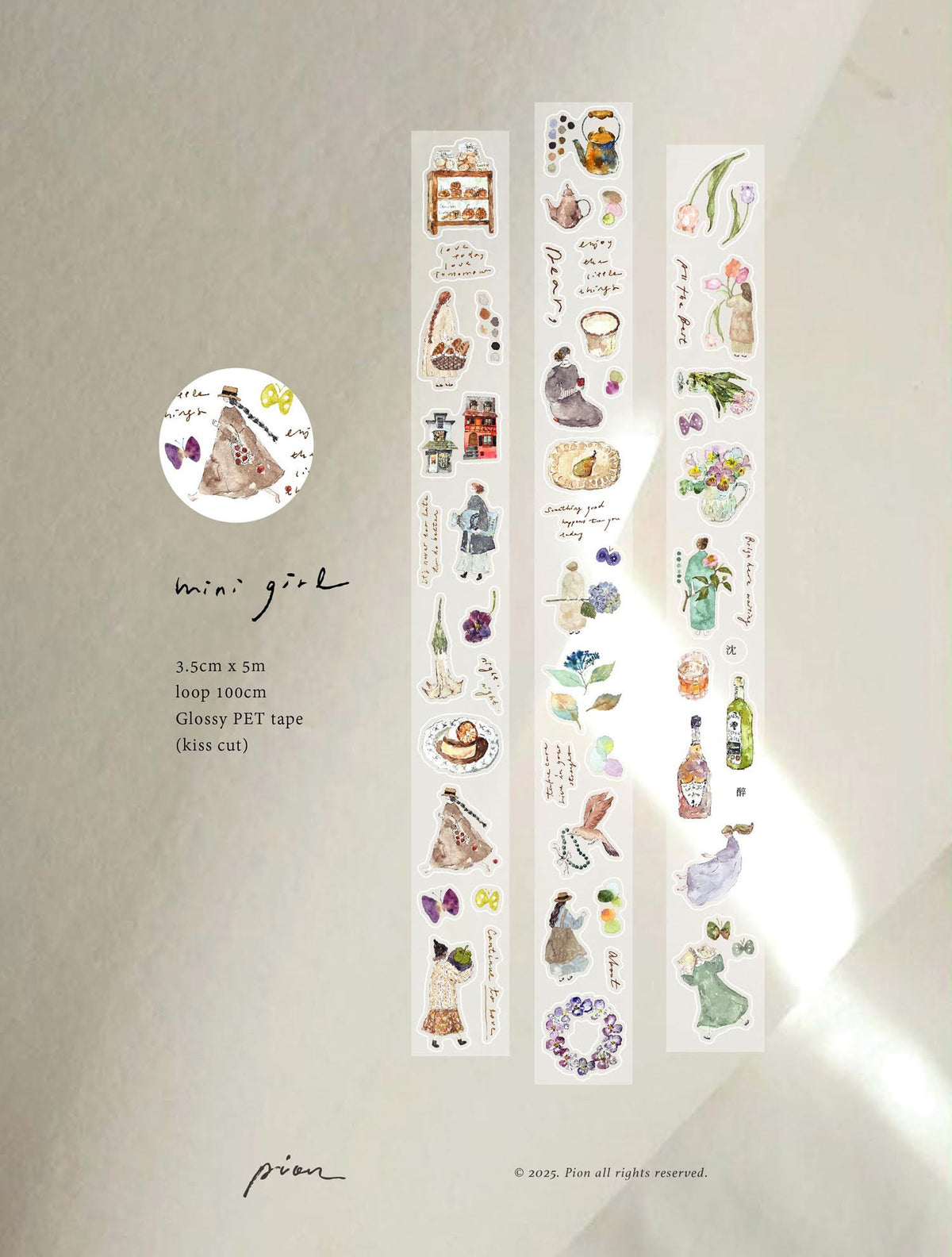 Pion - Mini Girl Glossy PET Tape (Kiss-Cut)
