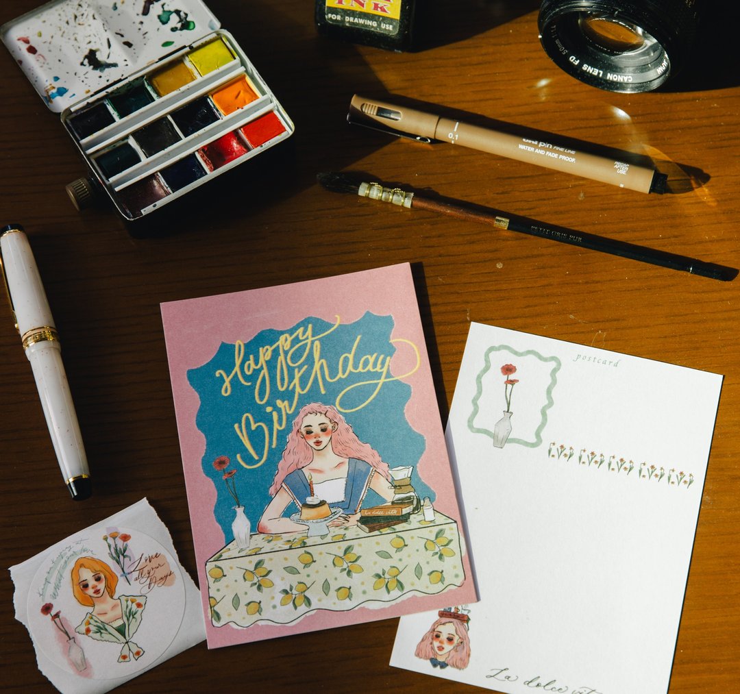 La Dolce Vita - Girl's Birthday Party Postcard