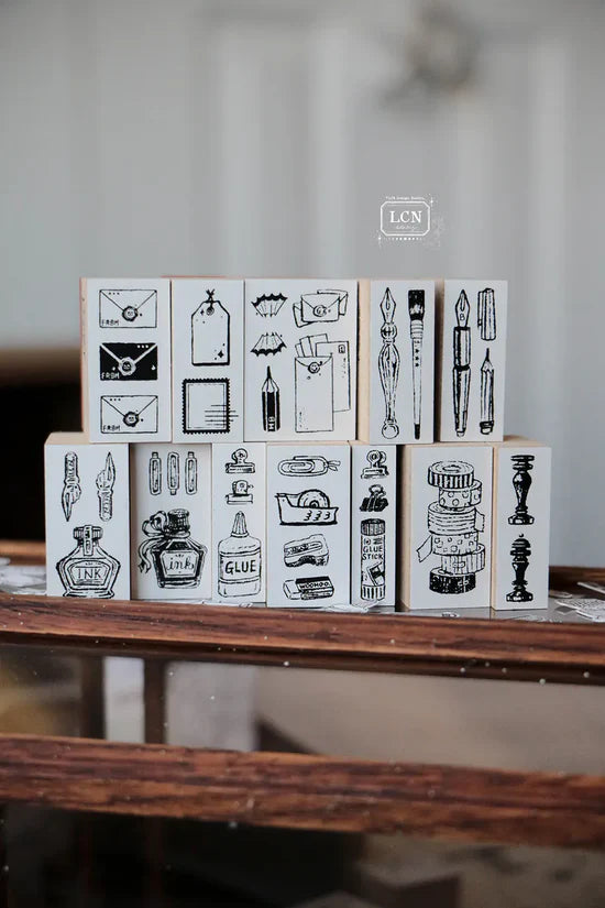 LCN - On the Desk II Rubber Stamp Set