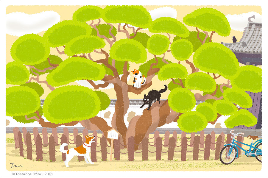 TabiNeko - On the Manju Tree Postcard