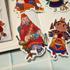 Yarnball - God Bless Bobby Sticker Set