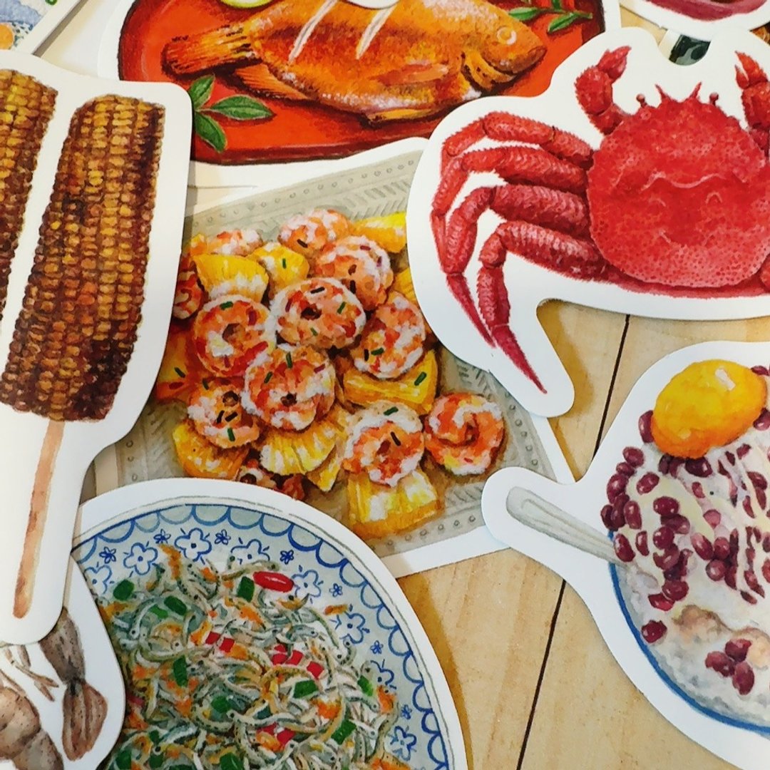 Yarnball - Seafood Restaurant Sticker Set