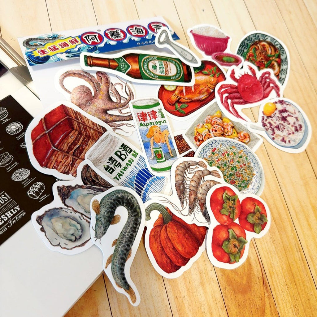 Yarnball - Seafood Restaurant Sticker Set
