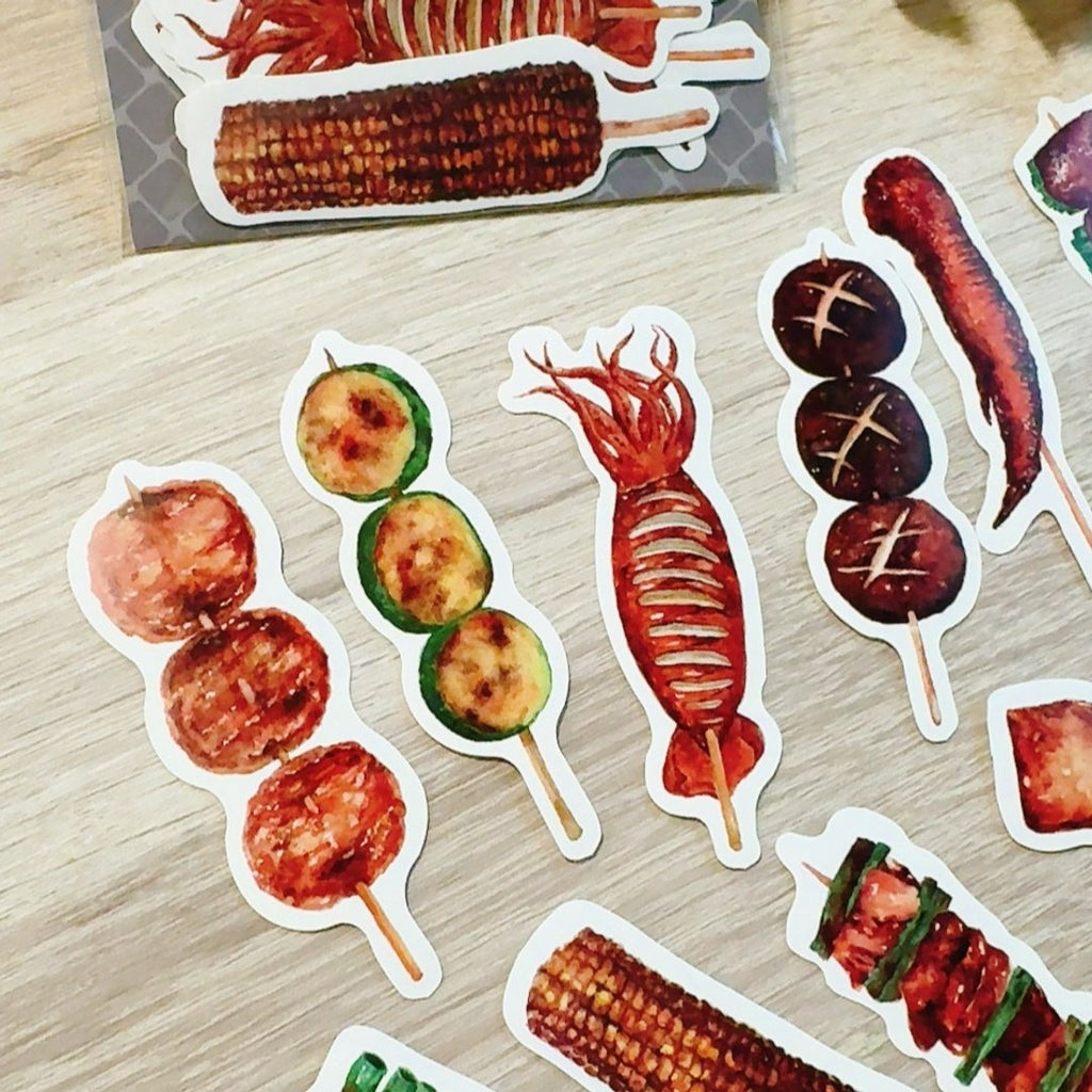Yarnball - Grilled Skewers Mini Sticker Set