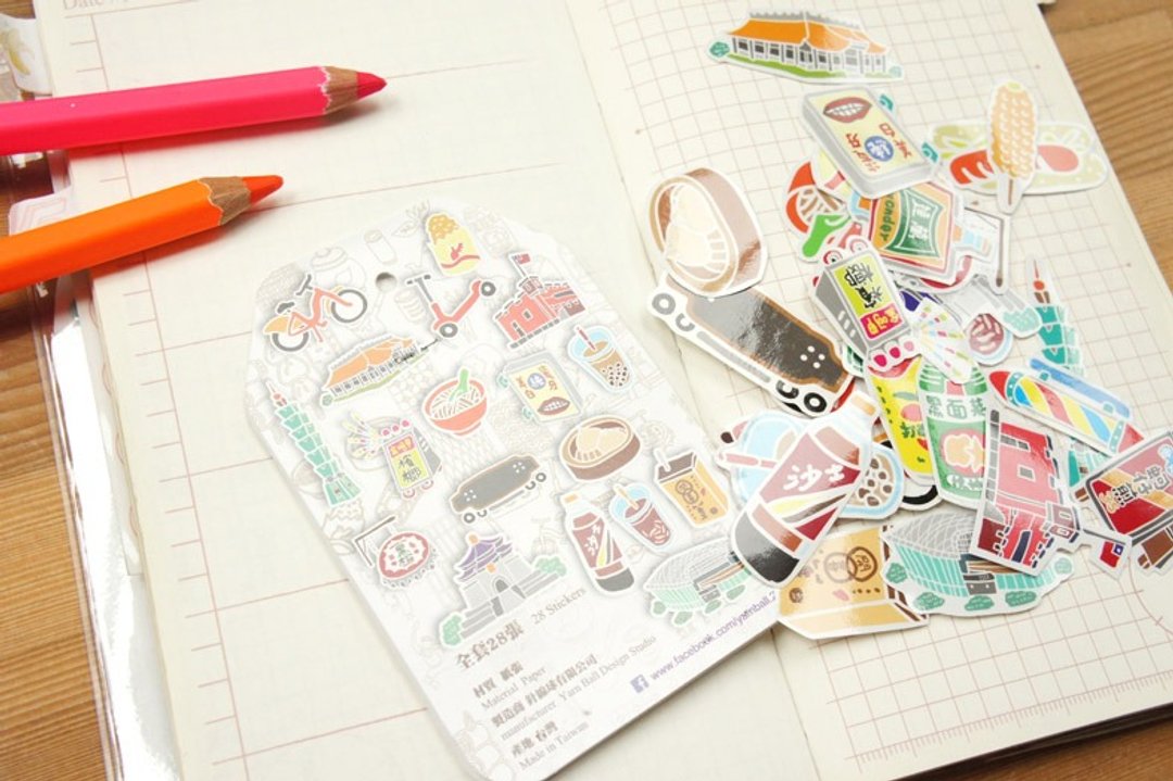 Yarnball - A Million Reasons to Love Taiwan Hand-Cut Mini Stickers