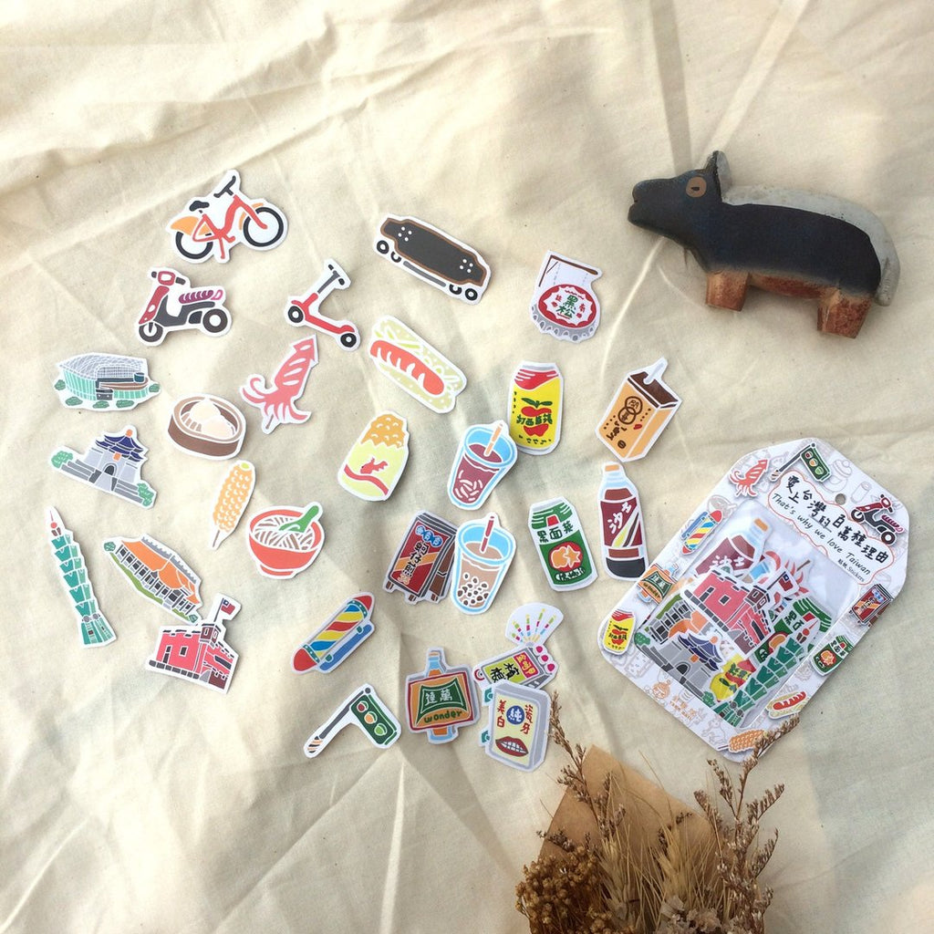 Yarnball - A Million Reasons to Love Taiwan Hand-Cut Mini Stickers