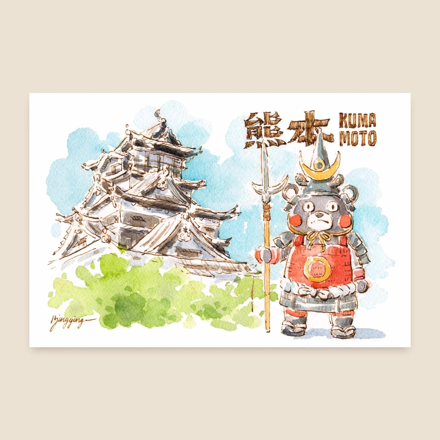 Bingying - Kumamoto Castle & Kumamon