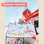Bingying - Tokyo Tower with Koi Flags