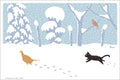 TabiNeko - Snow Footprints Postcard
