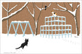 TabiNeko - Snow Jungle Gym Postcard