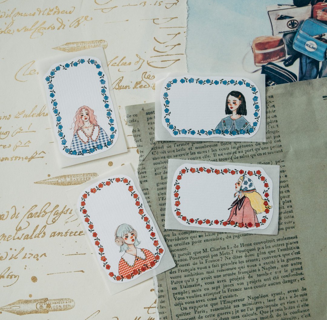 La Dolce Vita - Flower Frame Label Sticker Set