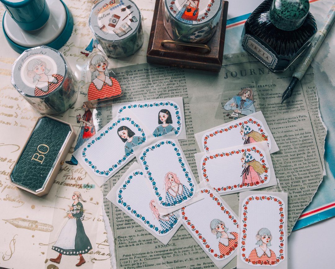 La Dolce Vita - Flower Frame Label Sticker Set