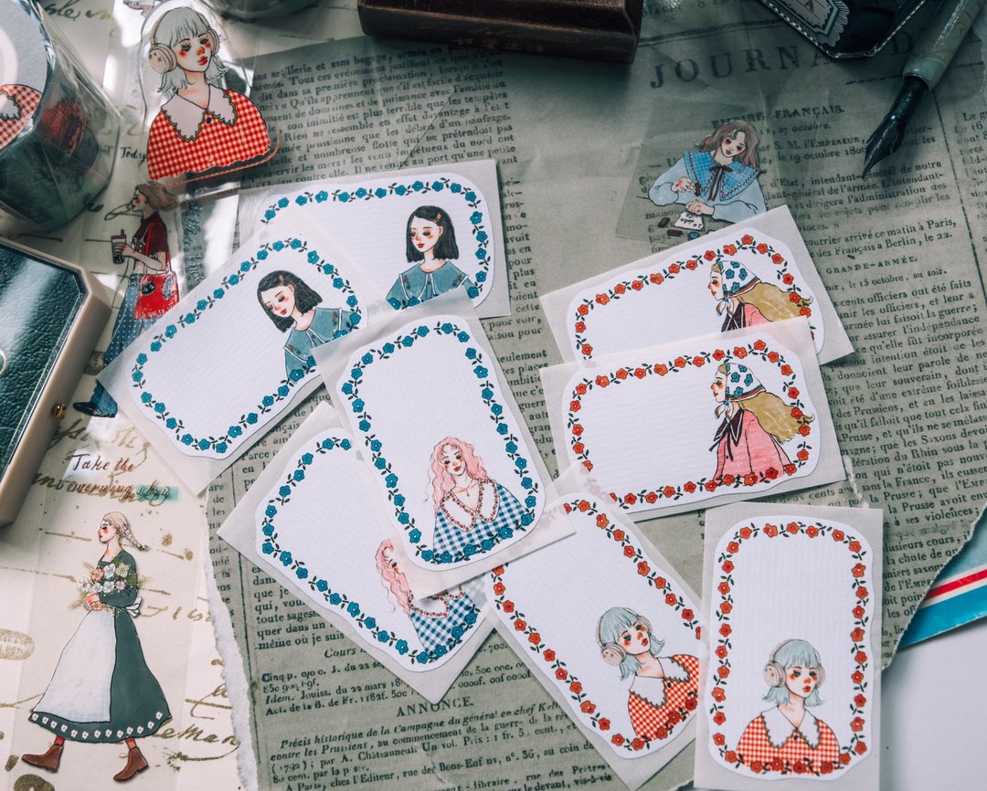 La Dolce Vita - Flower Frame Label Sticker Set