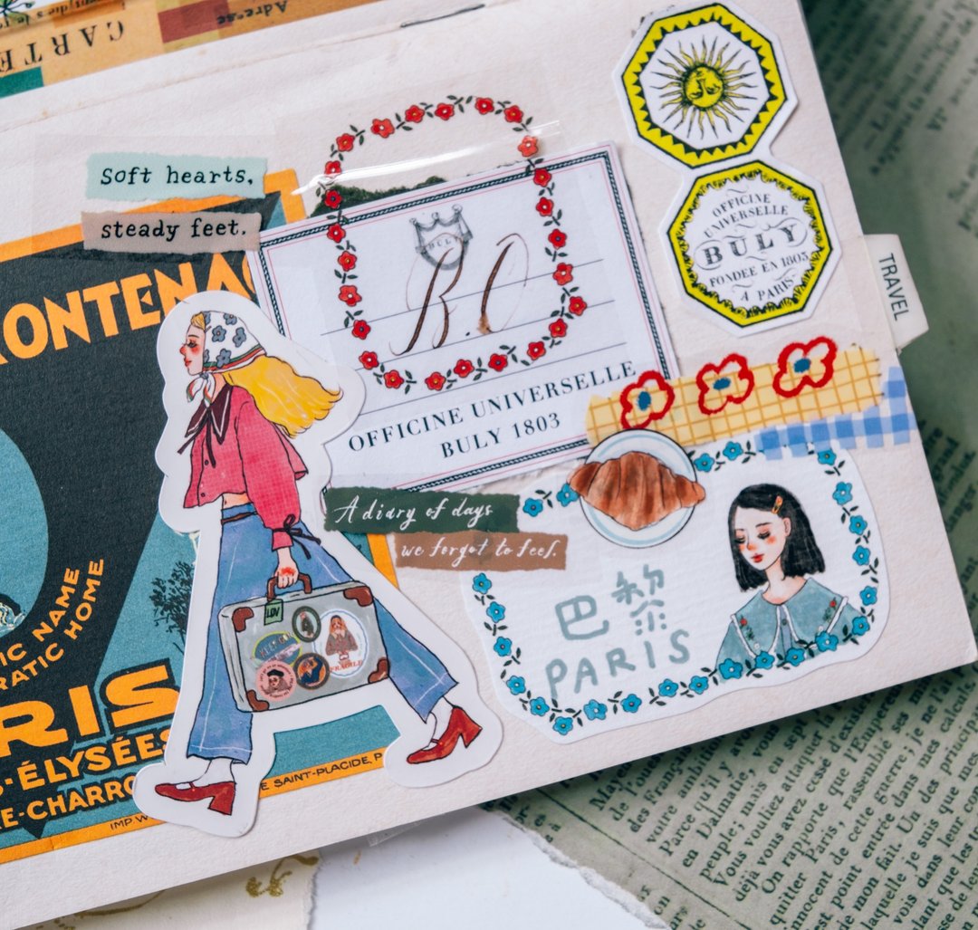 La Dolce Vita - Flower Frame Label Sticker Set