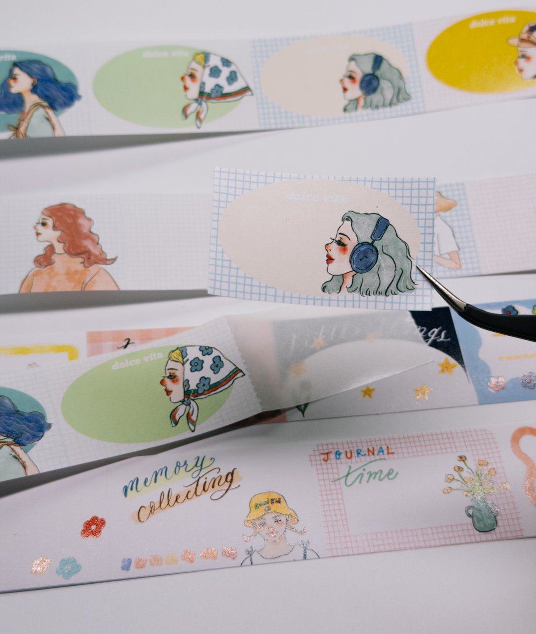 La Dolce Vita - Sweet Conversations Memo Writable Stickers (with release backing paper)