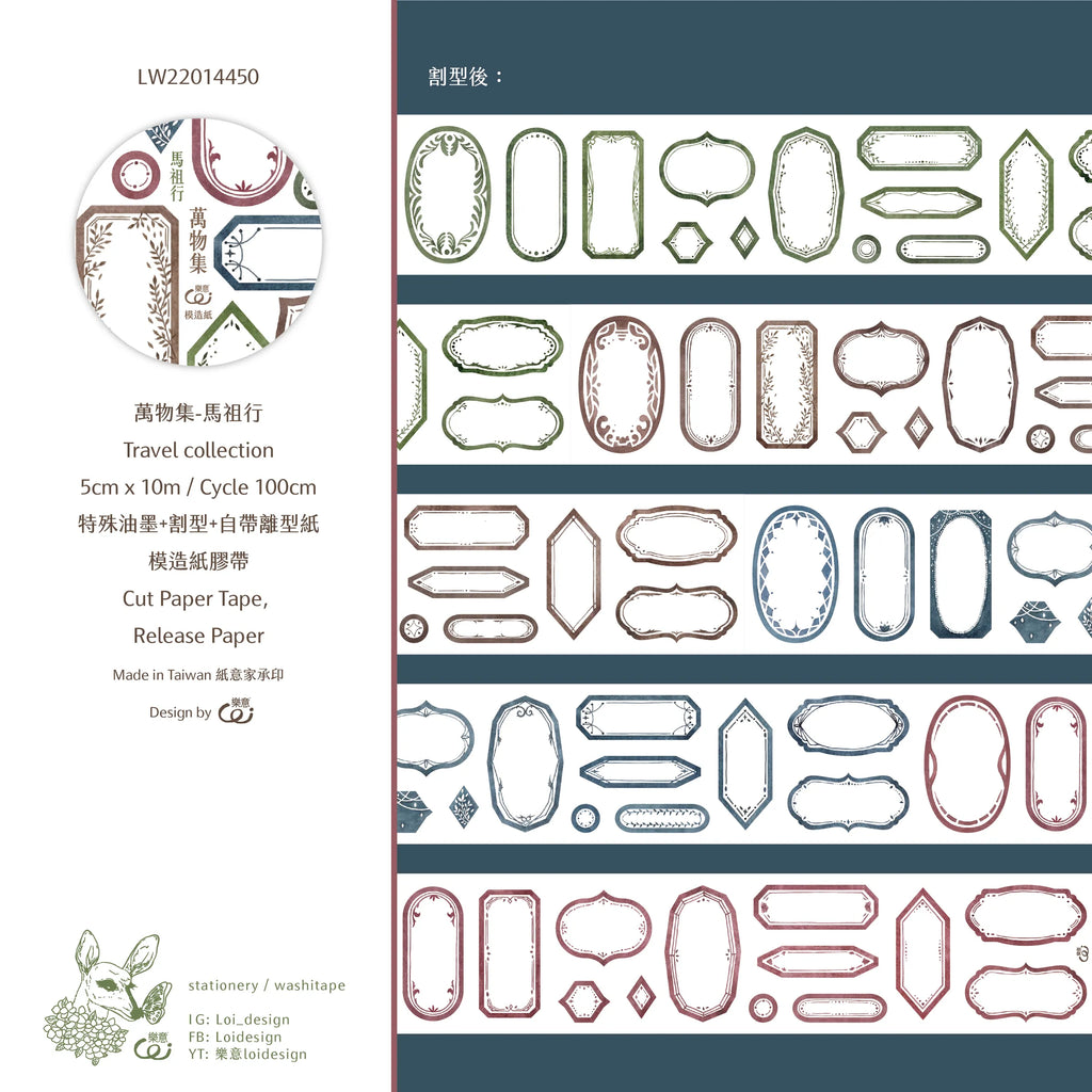 Loi Design - Travel Collection 5cm Die-Cut Masking Tape