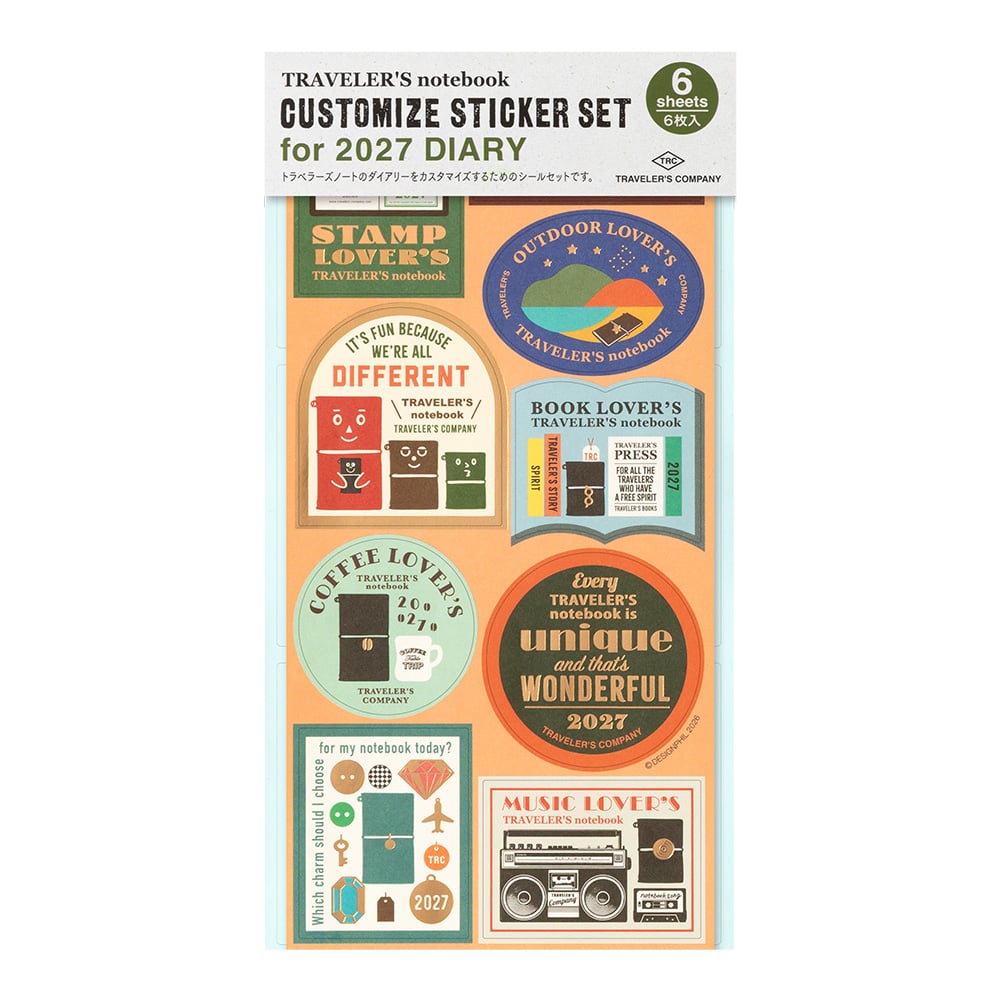 [PRE-ORDER] Traveler's Notebook Customised Sticker Set for Diary 2027