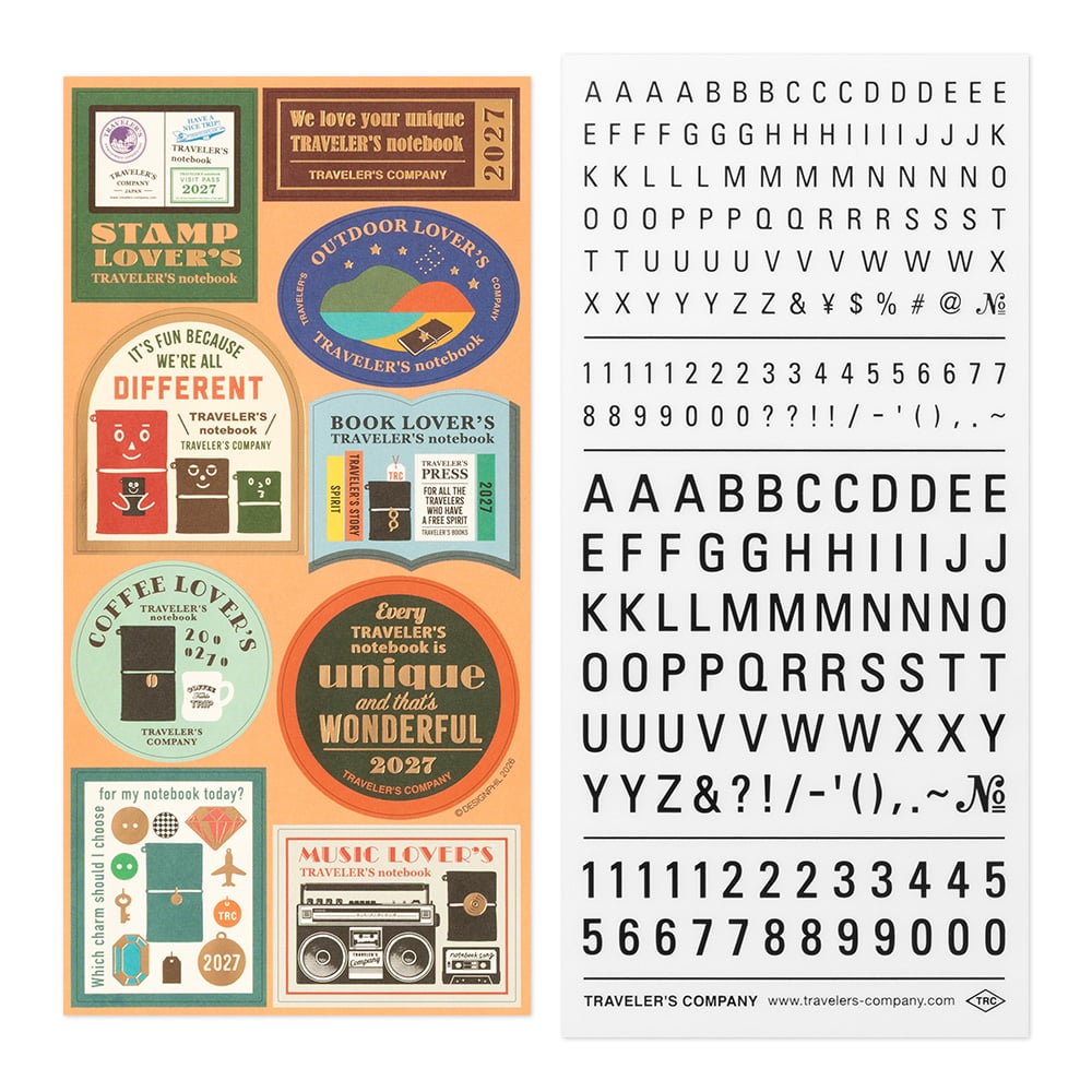 [PRE-ORDER] Traveler's Notebook Customised Sticker Set for Diary 2027