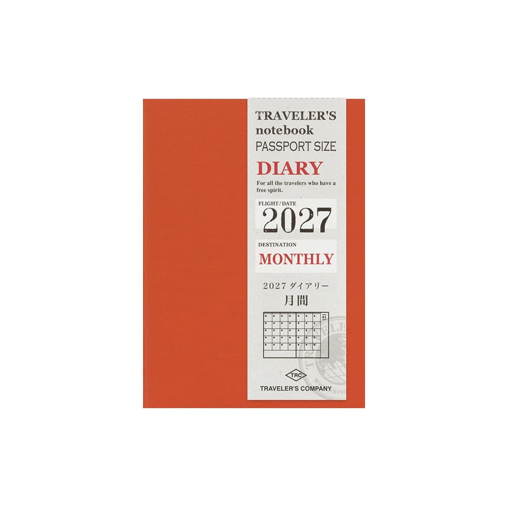 [PRE-ORDER] Traveler's Notebook Passport Size Refill 2027 Monthly