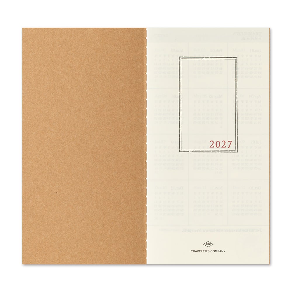 [PRE-ORDER] Traveler's Notebook Regular Size Refill 2027 Monthly