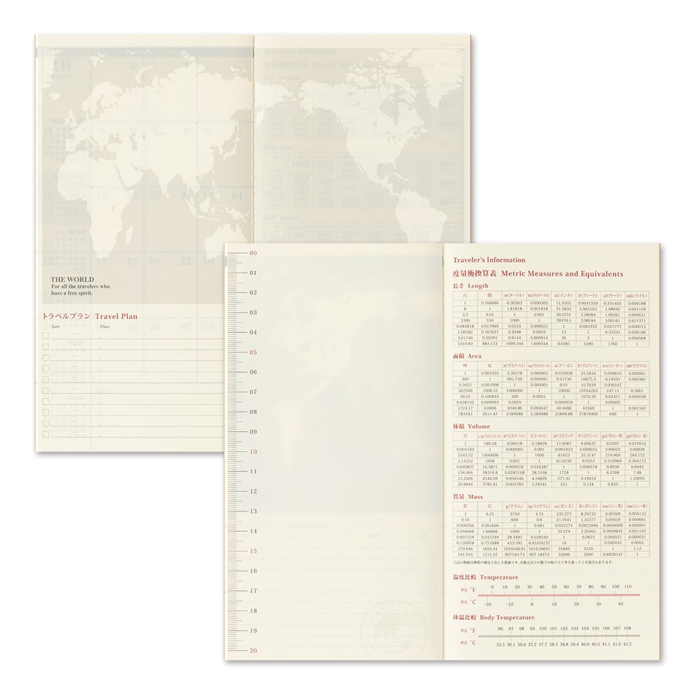 [PRE-ORDER] Traveler's Notebook Regular Size Refill 2027 Monthly