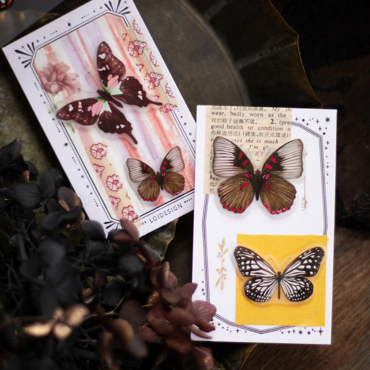 Loi Design - Vintage Butterfly Matte PET Tape