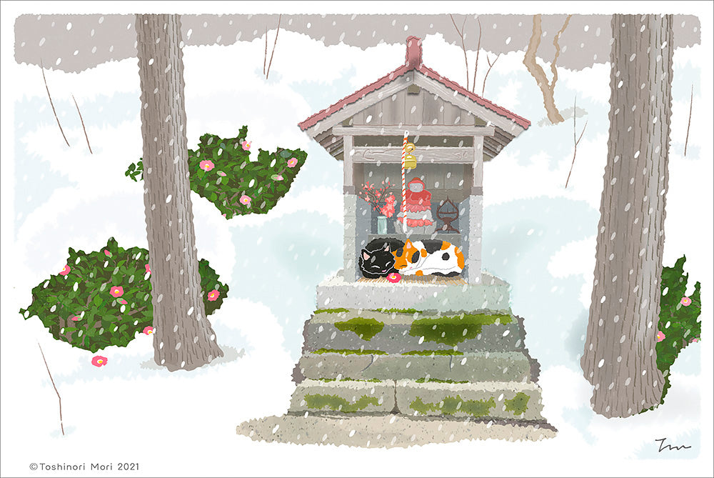 TabiNeko - Waiting for Spring Postcard