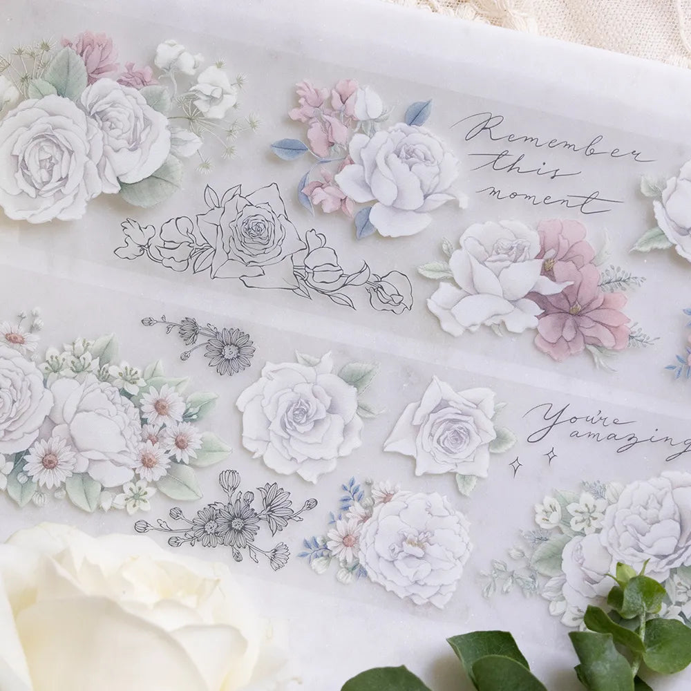 Loi Design - White Rose PET Tape